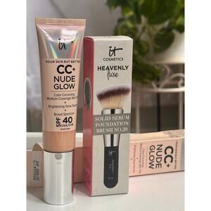 IT cosmetics BUNDLE fair beige foundation with serum brush